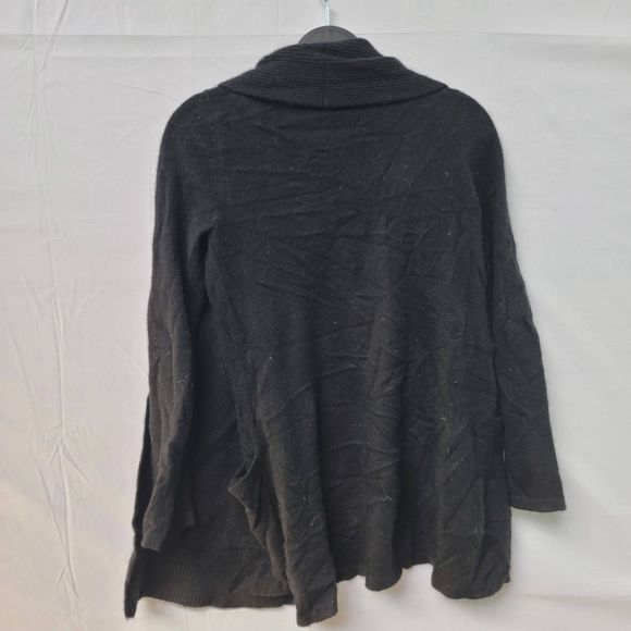 Lord & Taylor Long Black 100% Cashmere Open Cardigan - Closet Staple - XS - Picture 3 of 8